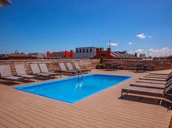 Boutique style rooftop swimming pool
